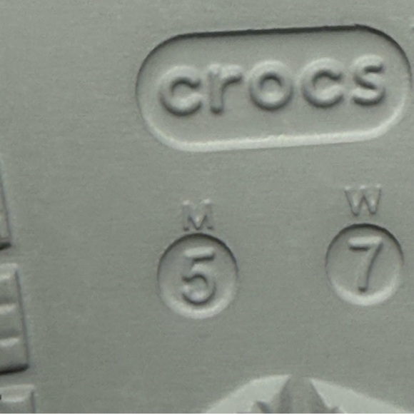 Crocs Womens size 7 Classic Slide Sandals silver gray slip on shoes double strap - Picture 5 of 5